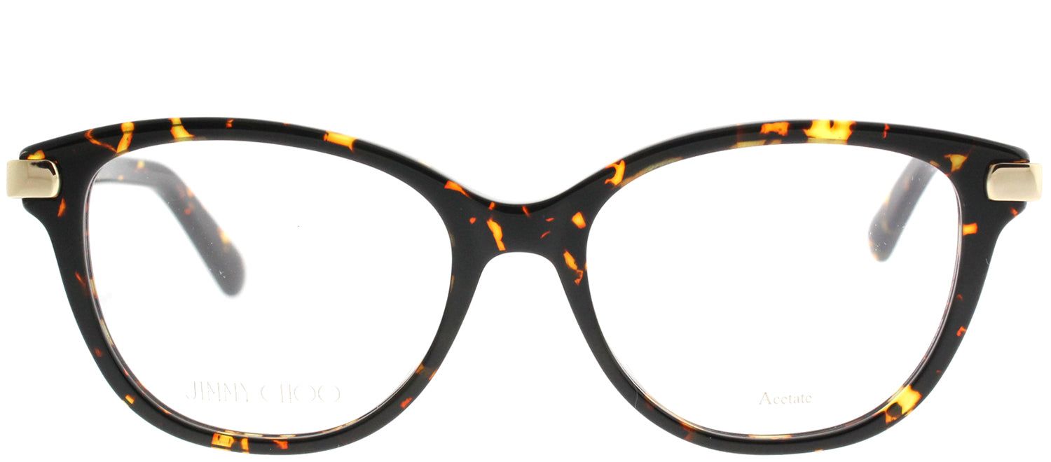 Jimmy Choo JC 196 086 Square Plastic Tortoise/ Havana Eyeglasses with Demo Lens sold by Gaffos