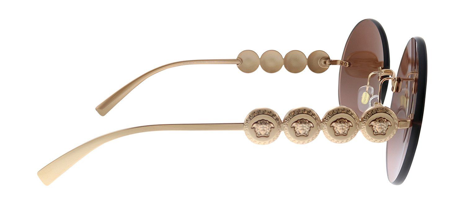 Versace VE 2214 14125M Round Metal Gold Sunglasses with Pink Gradient Lens sold by Gaffos product image thumbnail 3