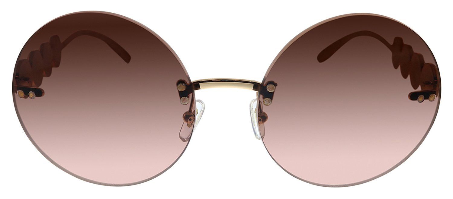 Versace VE 2214 14125M Round Metal Gold Sunglasses with Pink Gradient Lens sold by Gaffos