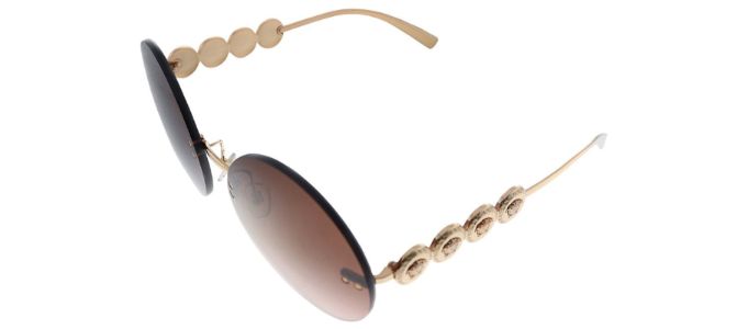 Versace VE 2214 14125M Round Metal Gold Sunglasses with Pink Gradient Lens sold by Gaffos