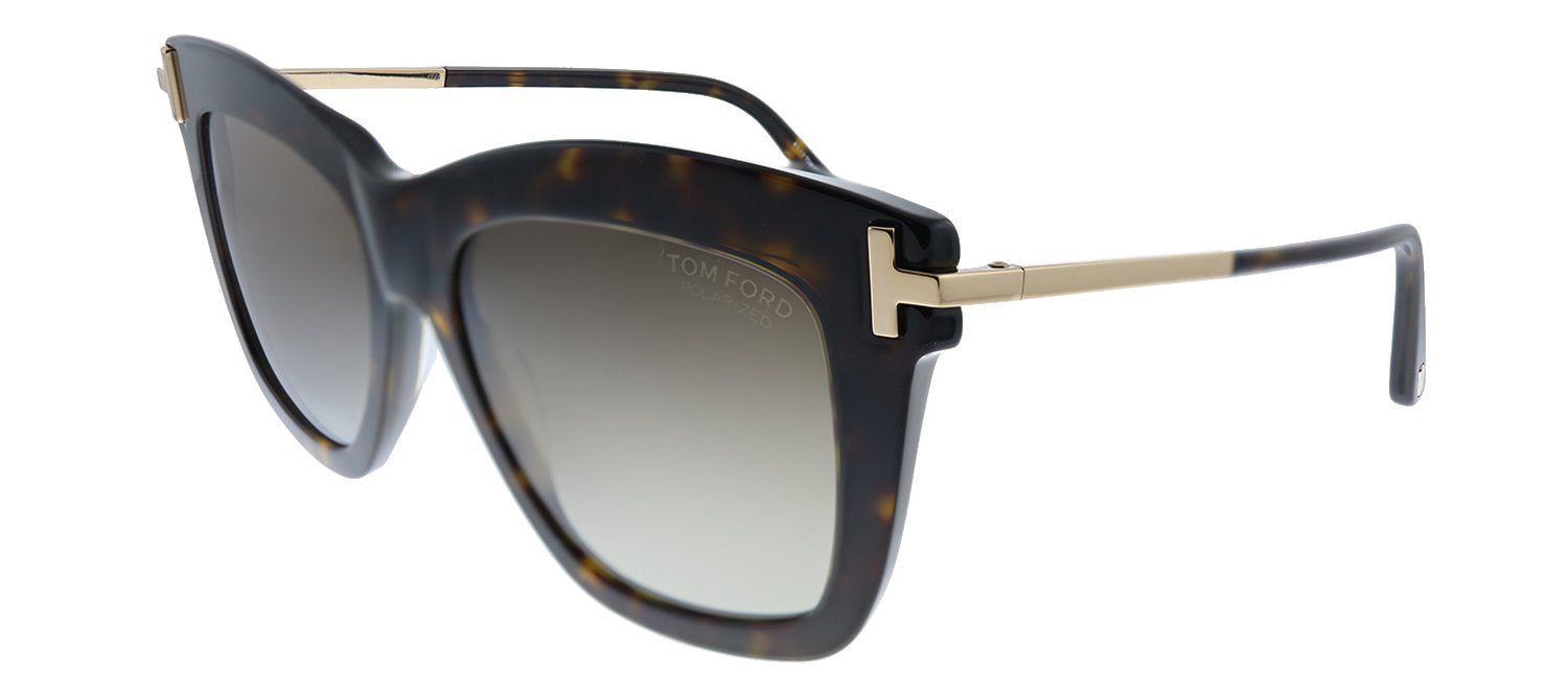 Tom Ford Dasha TF 822 52H Square Plastic Havana Sunglasses with Brown Polarized Lens sold by Gaffos product image thumbnail 2