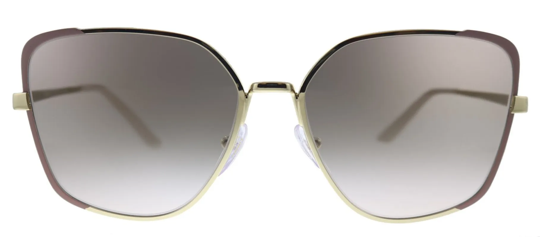 Prada PR 60XS 07B4K0 Butterfly Metal Pink Sunglasses with Brown Mirror Lens sold by Gaffos