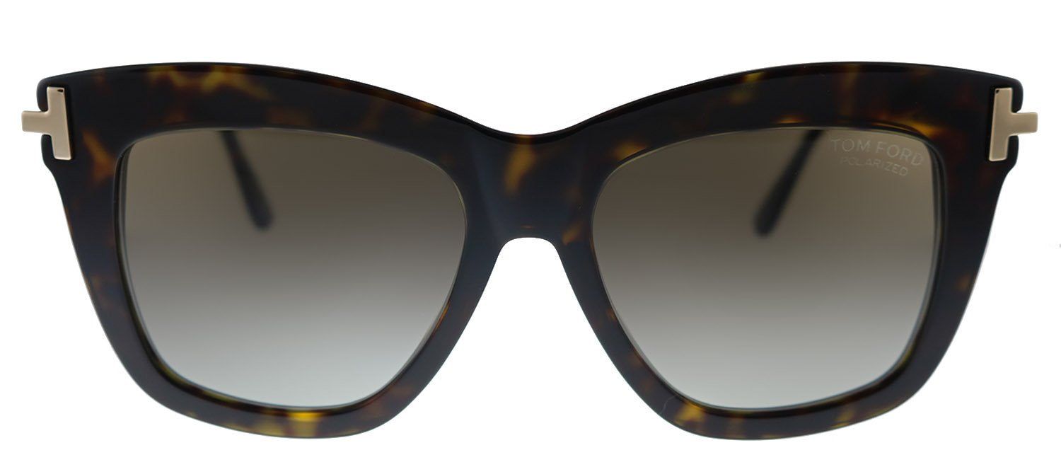 Tom Ford Dasha TF 822 52H Square Plastic Havana Sunglasses with Brown Polarized Lens sold by Gaffos