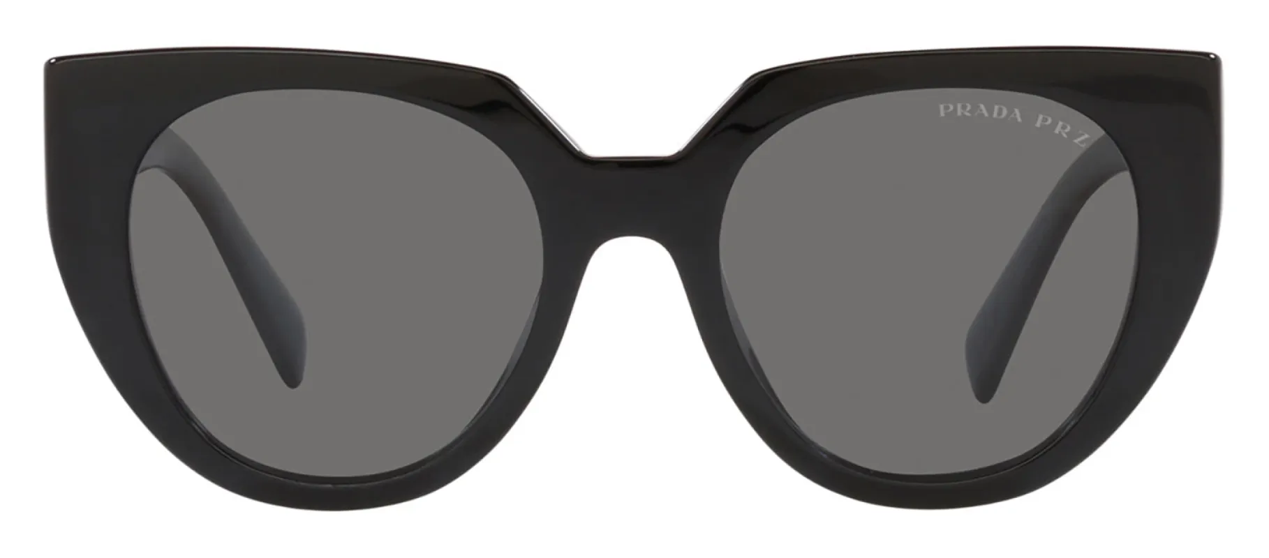 Prada PR 14WS 1AB5Z1 Cat-Eye Plastic Black Sunglasses with Grey Polarized Lens sold by Gaffos