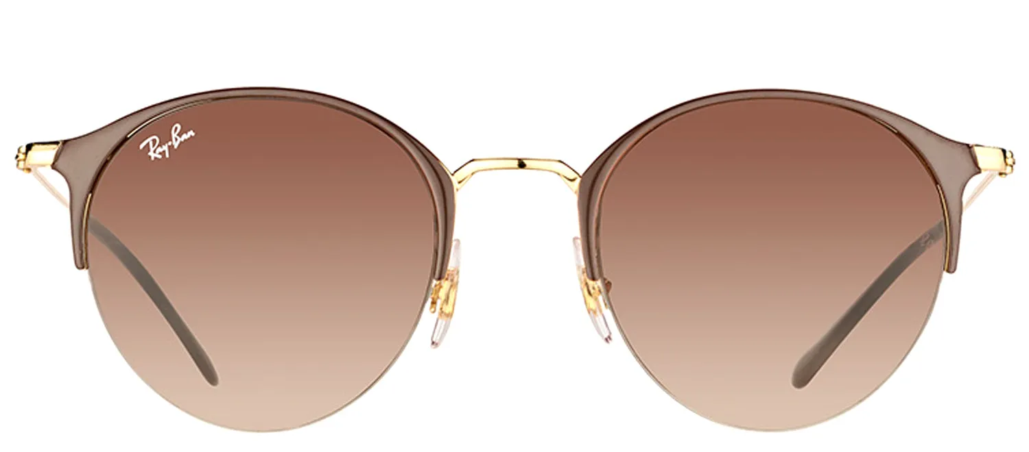 Ray-Ban RB 3578 900913 Round Metal Brown Sunglasses with Brown Gradient Lens sold by Gaffos