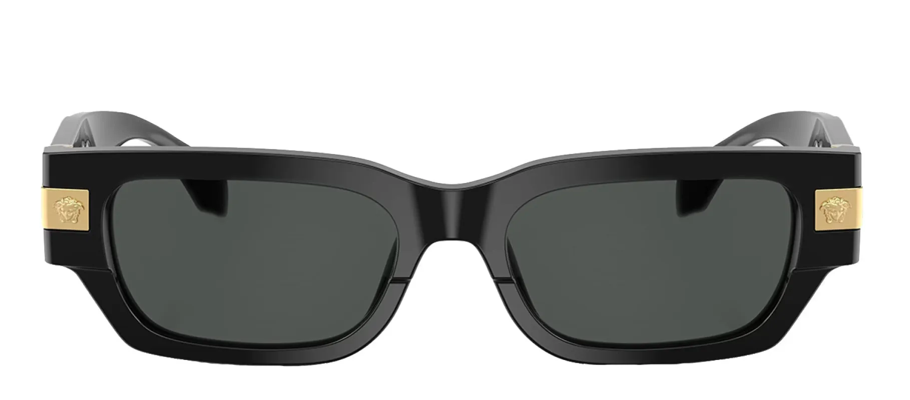 Versace VE 4465 GB1/87 Rectangle Plastic Black Sunglasses with Grey Lens sold by Gaffos
