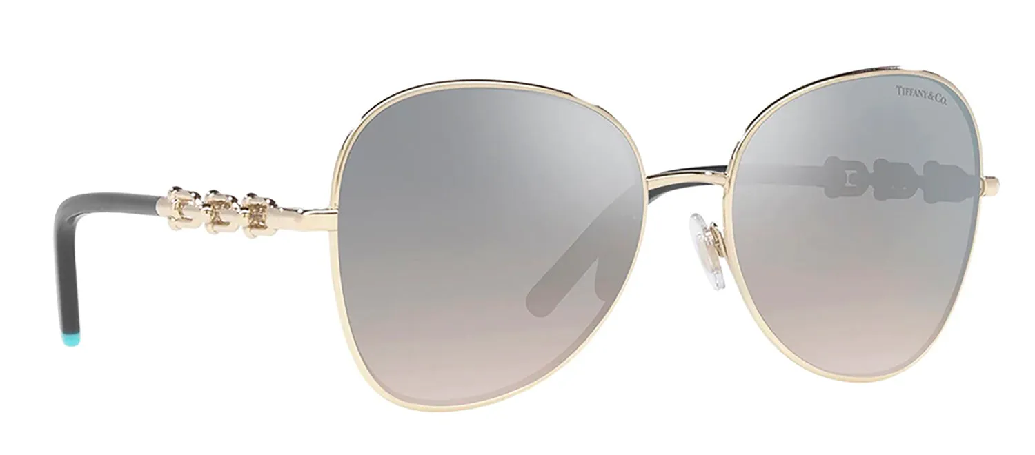 Tiffany & Co. TF 3086 61791U Butterfly Metal Gold Sunglasses with Silver Mirror Lens sold by Gaffos product image thumbnail 2