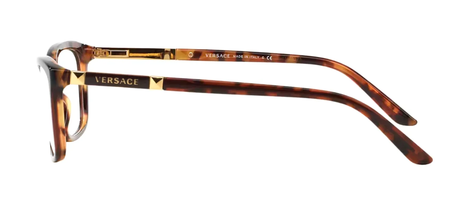 Versace VE 3186 5077 Butterfly Plastic Havana Eyeglasses with Logo Stamped Demo Lenses sold by Gaffos product image thumbnail 3