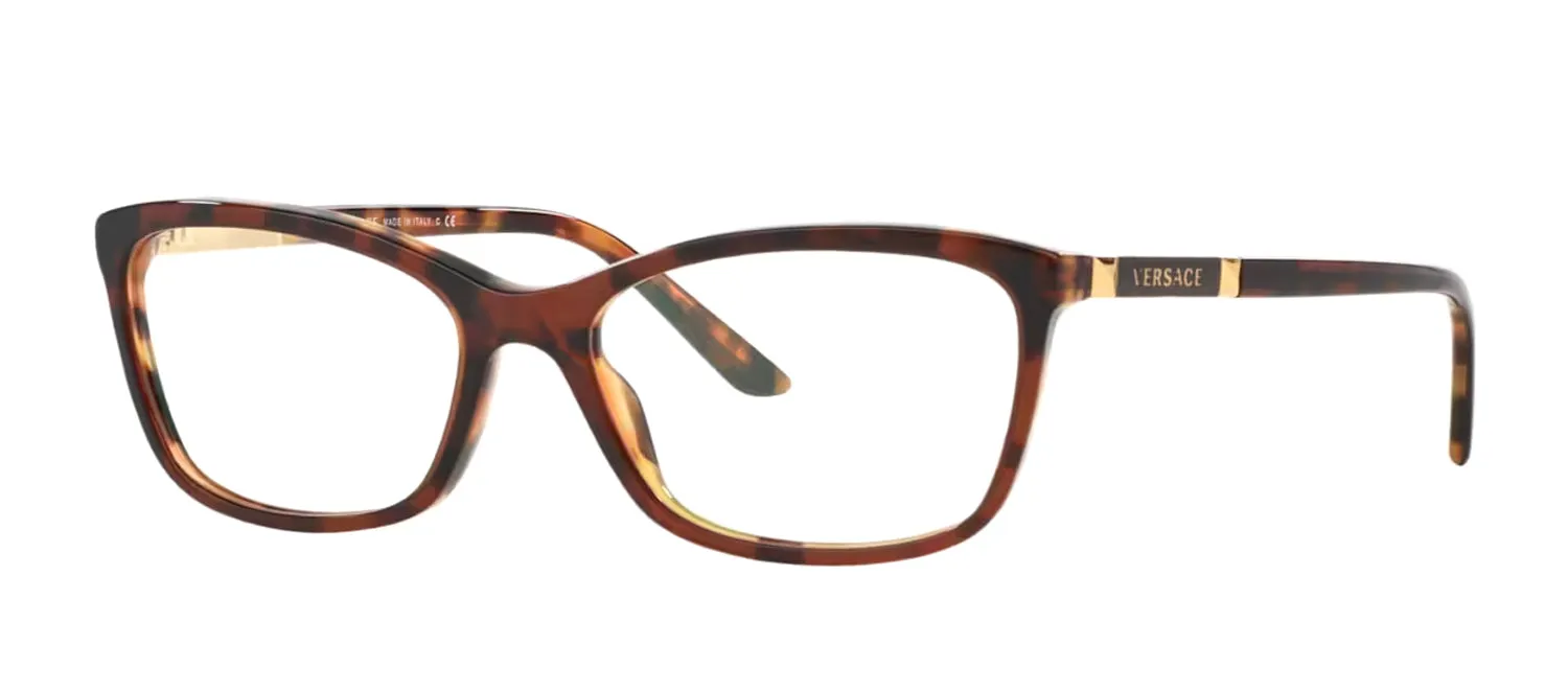Versace VE 3186 5077 Butterfly Plastic Havana Eyeglasses with Logo Stamped Demo Lenses sold by Gaffos product image thumbnail 2