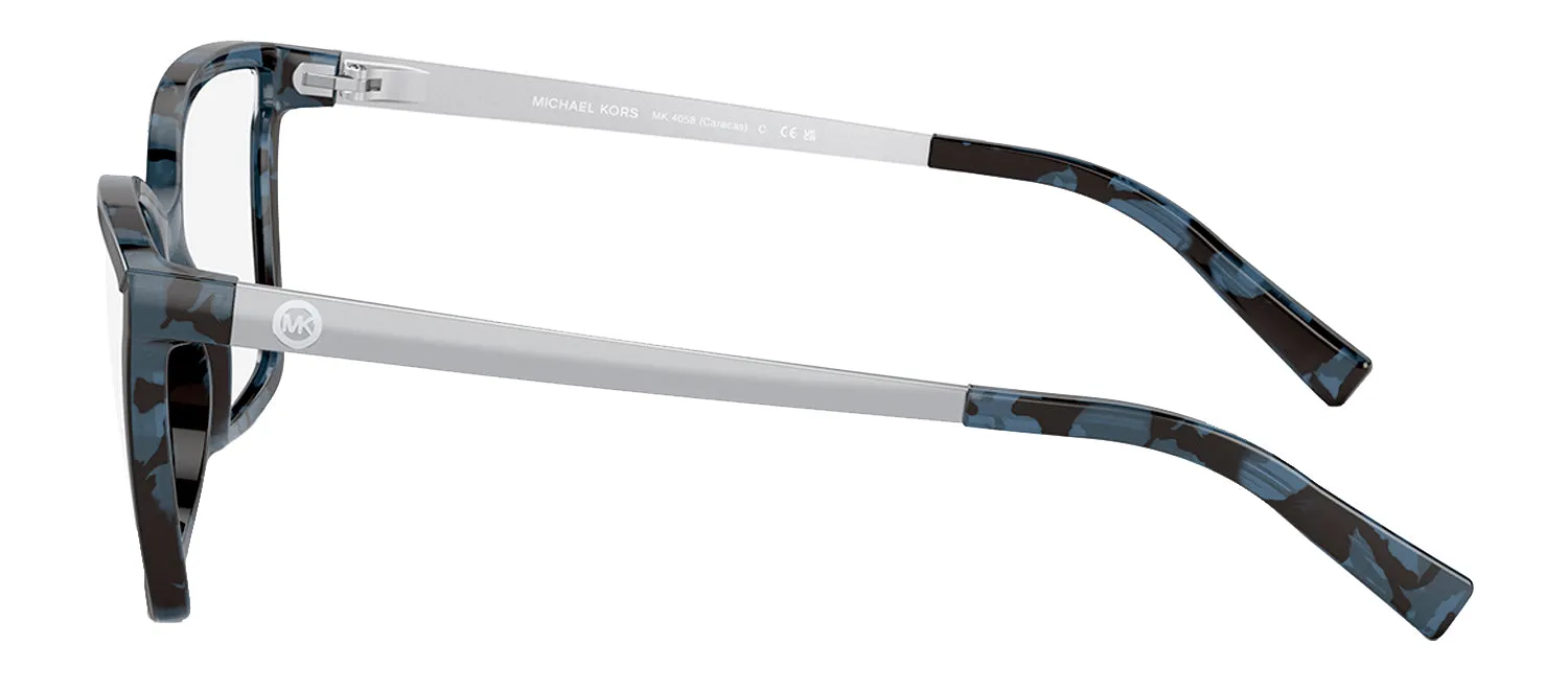 Michael Kors MK 4058 3333 Cat-Eye Plastic Blue Eyeglasses with Logo Stamped Demo Lenses Lens sold by Gaffos product image thumbnail 3