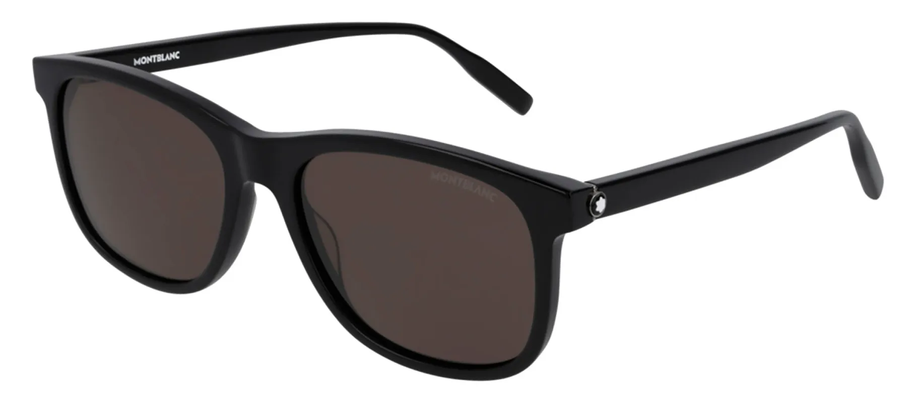 Montblanc MB 0013S 001 Rectangle Acetate Black Sunglasses with Grey Lens sold by Gaffos