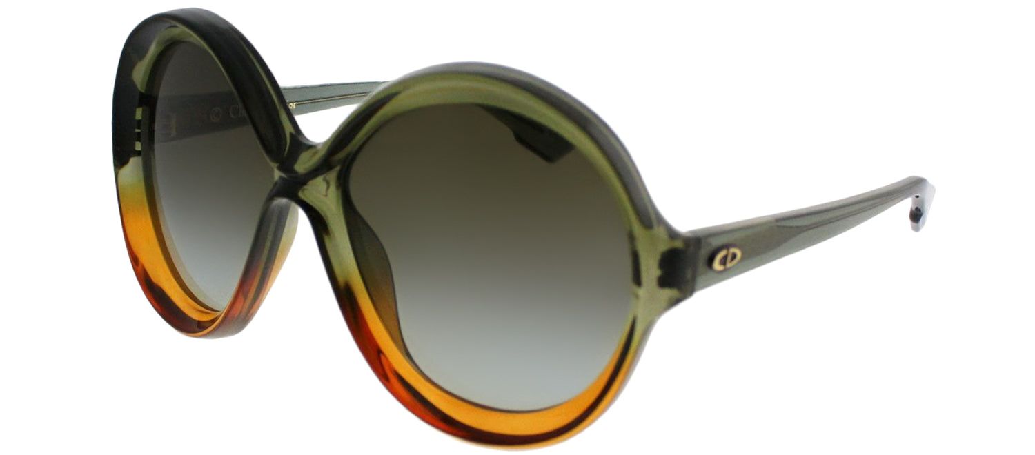 Dior CD DiorBianca LGP Round Plastic Green Sunglasses with Brown Gradient Lens sold by Gaffos product image thumbnail 2