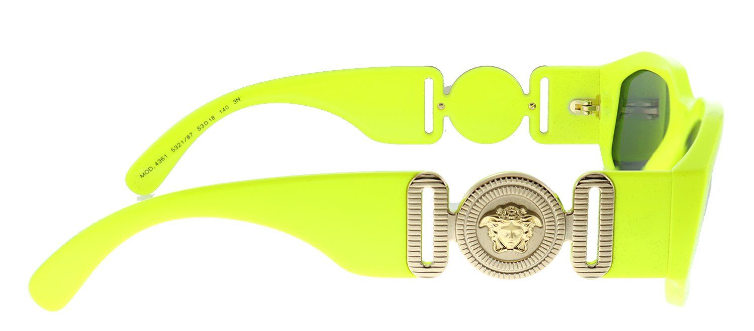 Versace VE 4361 532187 Square Plastic Yellow Sunglasses with Grey Lens sold by Gaffos product image thumbnail 3