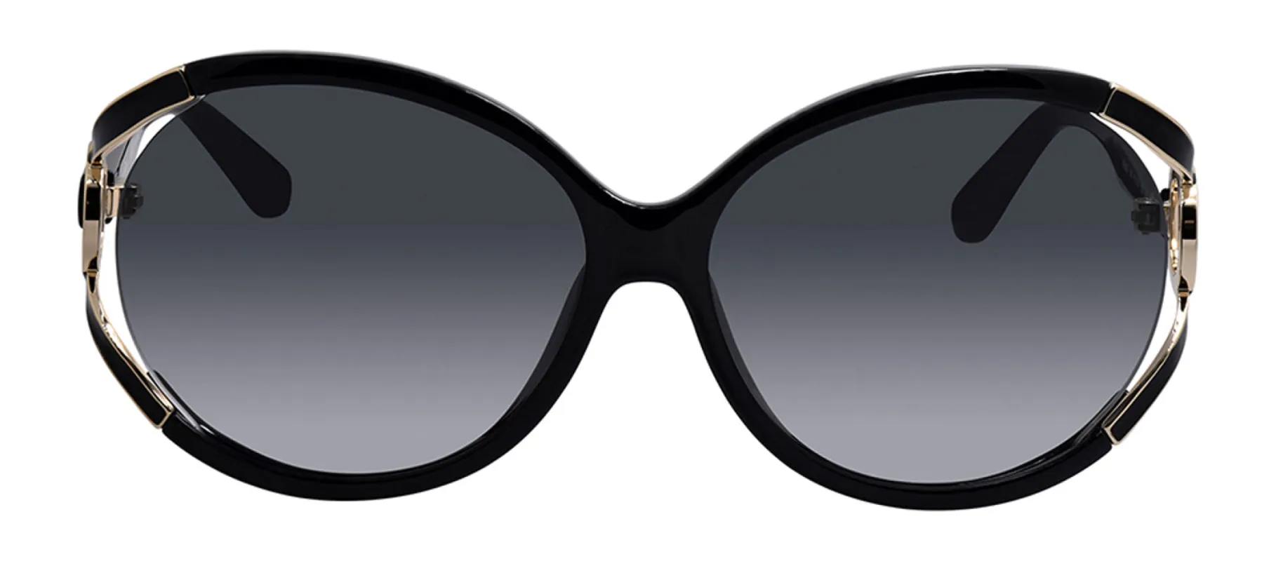 Salvatore Ferragamo SF 600S 001 Oval Plastic Black Sunglasses with Grey Gradient Lens sold by Gaffos