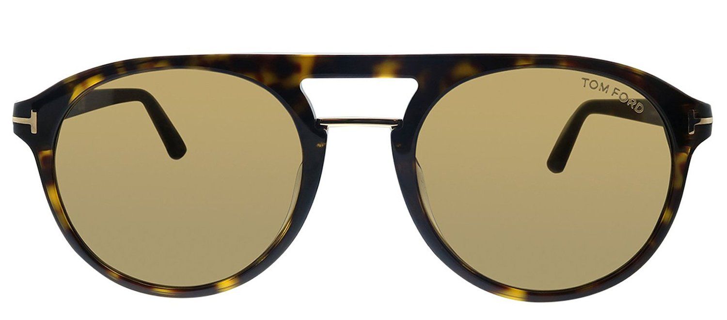 Tom Ford TF 675F 52J Pilot Plastic Havana Sunglasses with Brown Gradient Lens sold by Gaffos