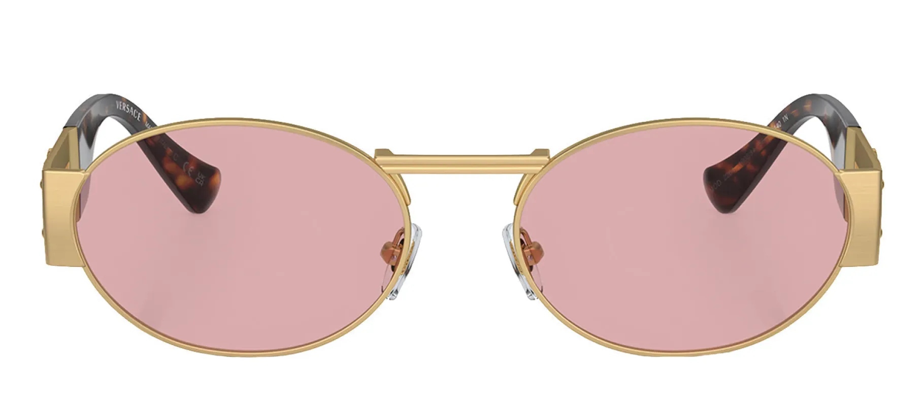 Versace VE 2264 100284 Oval Metal Gold Sunglasses with Purple Lens sold by Gaffos