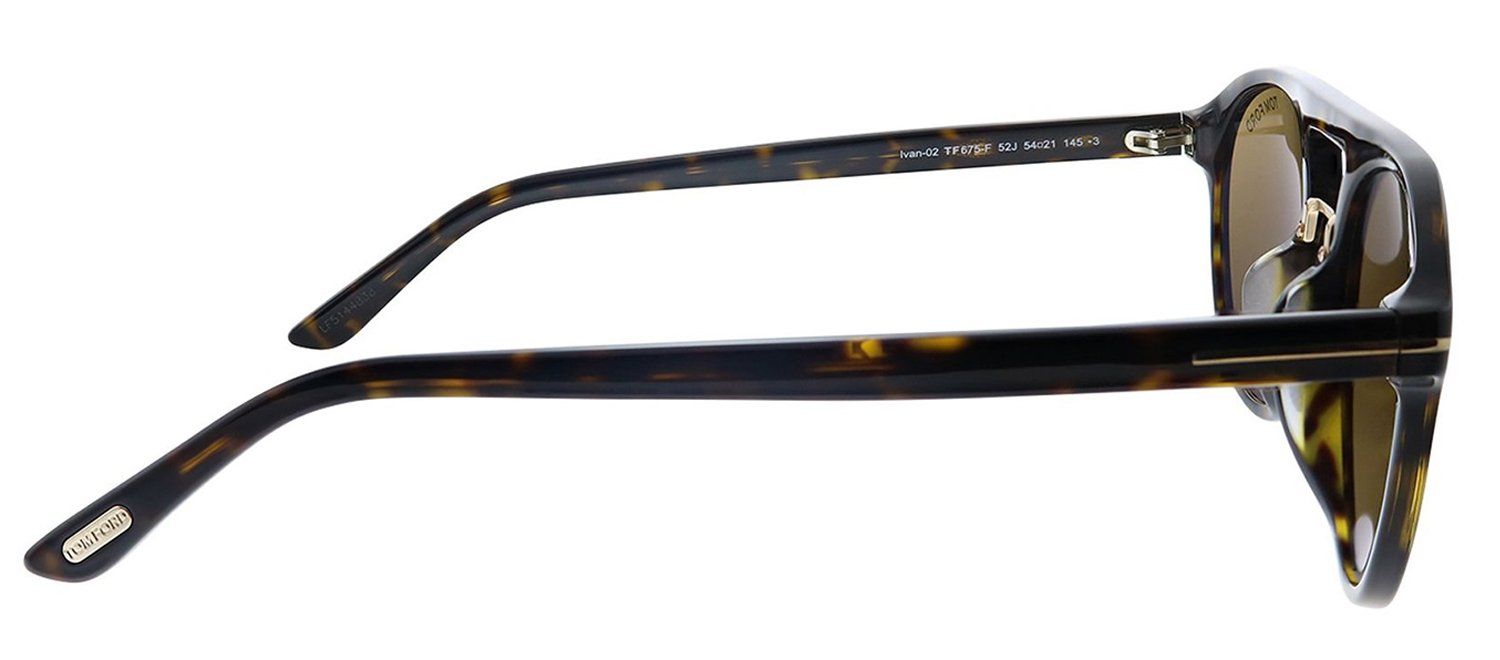 Tom Ford TF 675F 52J Pilot Plastic Havana Sunglasses with Brown Gradient Lens sold by Gaffos product image thumbnail 3