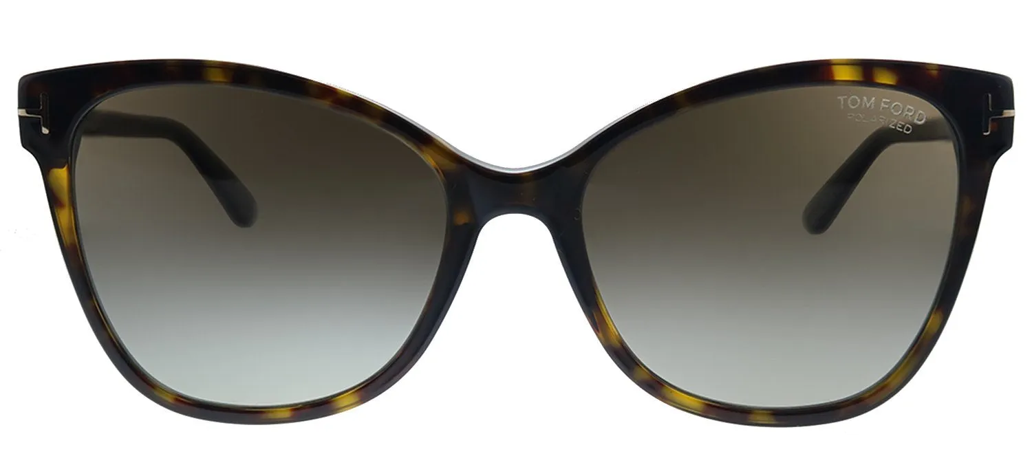 Tom Ford Ani TF 844 52H Cat-Eye Plastic Havana Sunglasses with Brown Polarized Lens sold by Gaffos