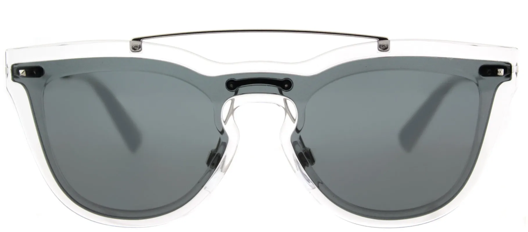 Valentino VA 4008 502487 Cat-Eye Plastic Clear Sunglasses with Smoke Lens sold by Gaffos