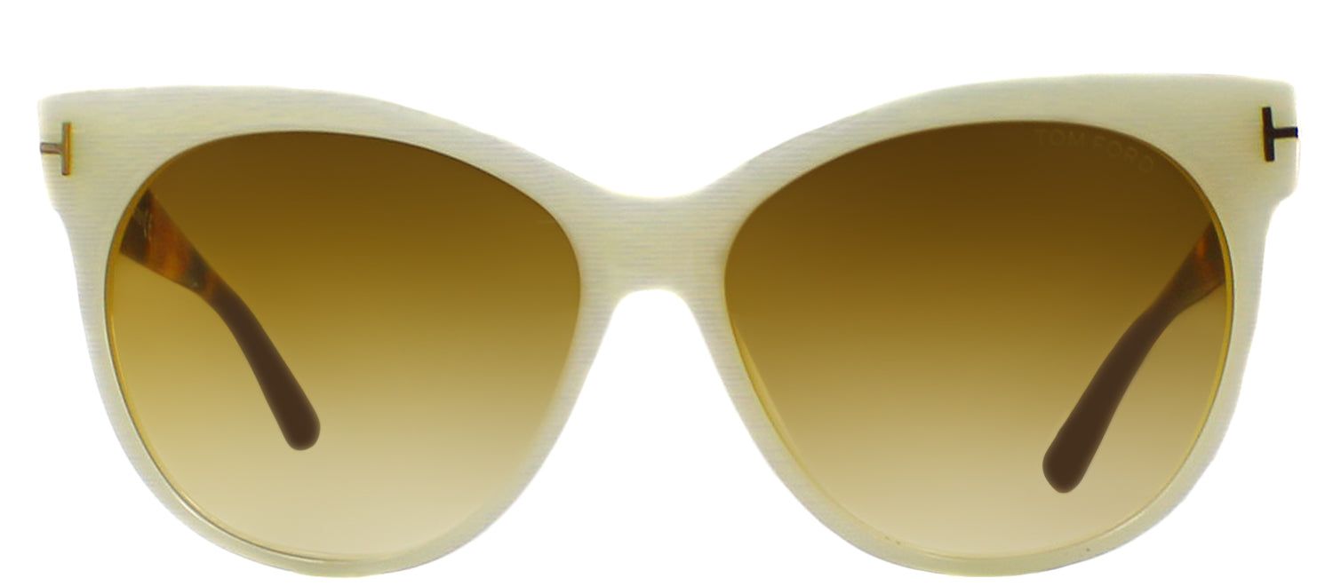 Tom Ford TF 330 20F Cat-Eye Plastic Ivory Sunglasses with Brown Gradient Lens sold by Gaffos