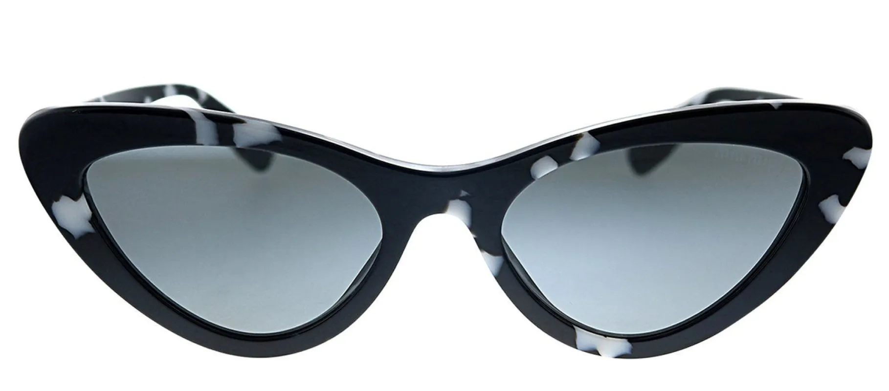 Miu Miu MU 01VS PC79K1 Butterfly Plastic Black Havana Sunglasses with Grey Lens sold by Gaffos