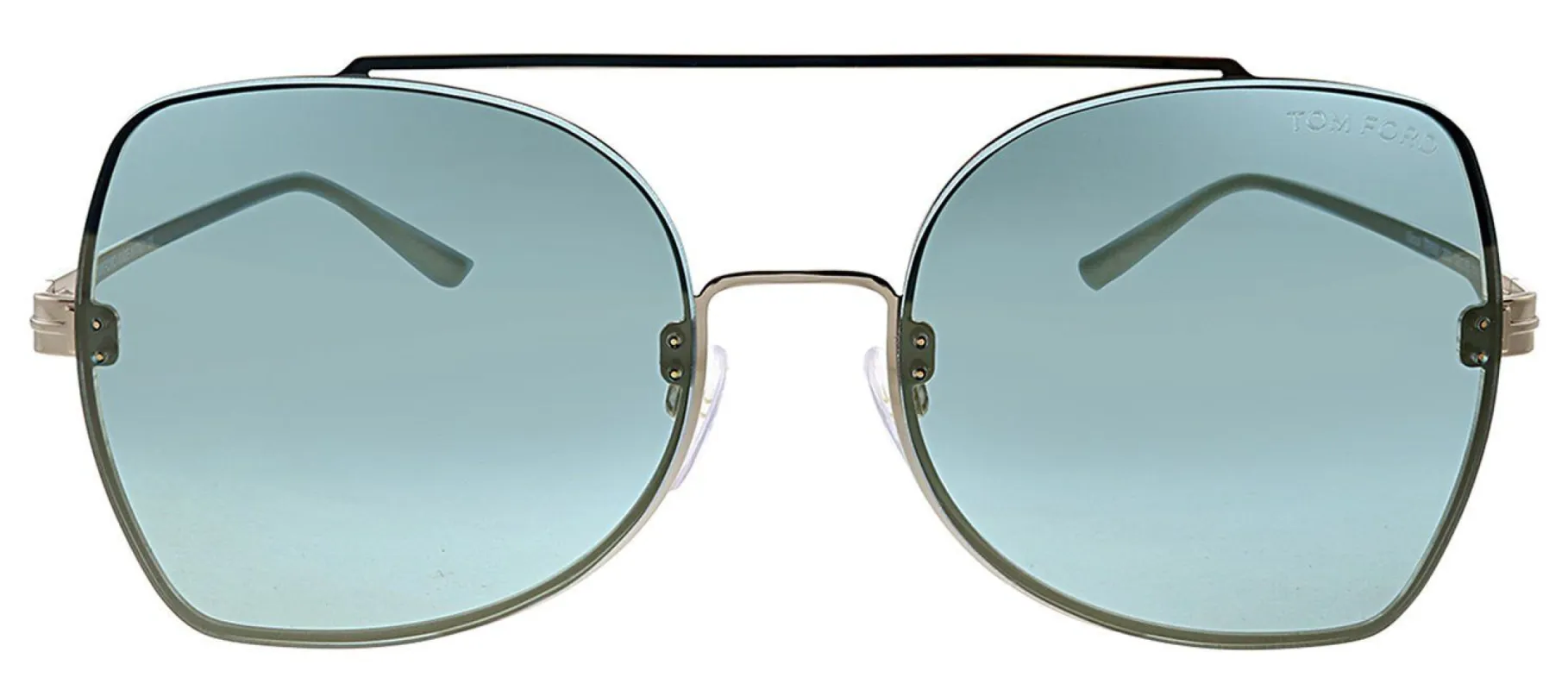 Tom Ford TF 656 28Q Pilot Metal Gold Sunglasses with Green Mirror Lens made by Gaffos