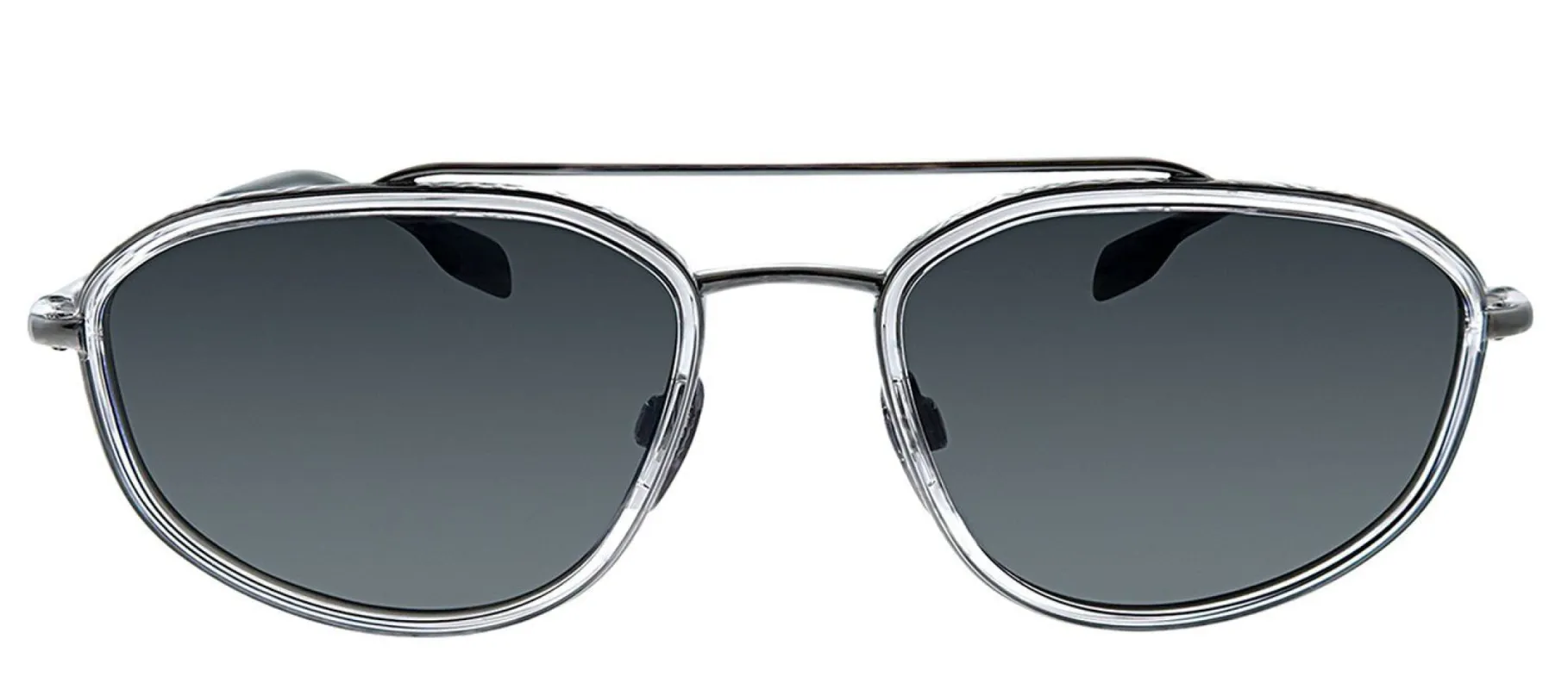 Burberry BE 3106 100387 Oval Metal Gunmetal Sunglasses with Grey Lens sold by Gaffos