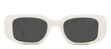 Prada PR 17WSF 1425S0 Rectangle Plastic White Sunglasses with Grey Lens sold by Gaffos