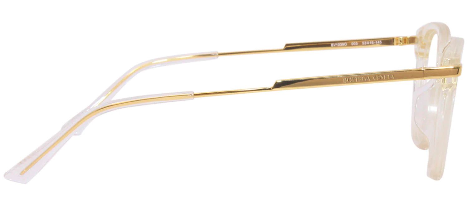 Bottega Veneta BV 1039O 003 Cat-Eye Plastic Beige Eyeglasses with Logo Stamped Demo Lens sold by Gaffos product image thumbnail 3
