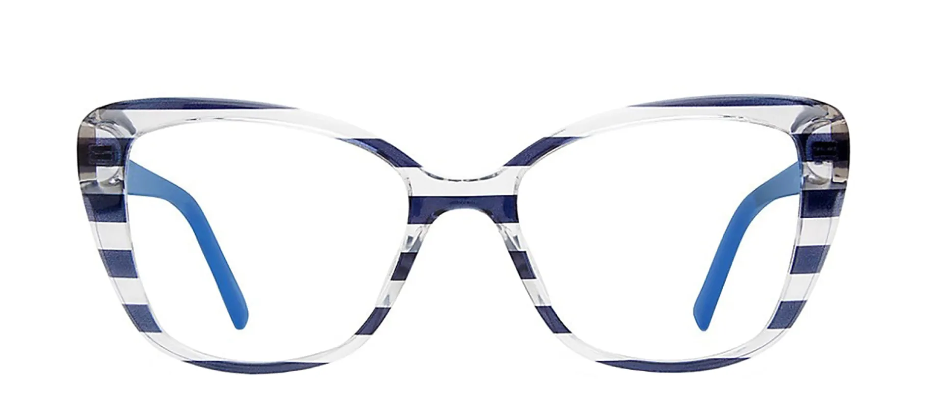Kate Spade KS Fiona/BB PJP Rectangle Plastic Blue Reading Glasses with Clear Blue Block Lens sold by Gaffos