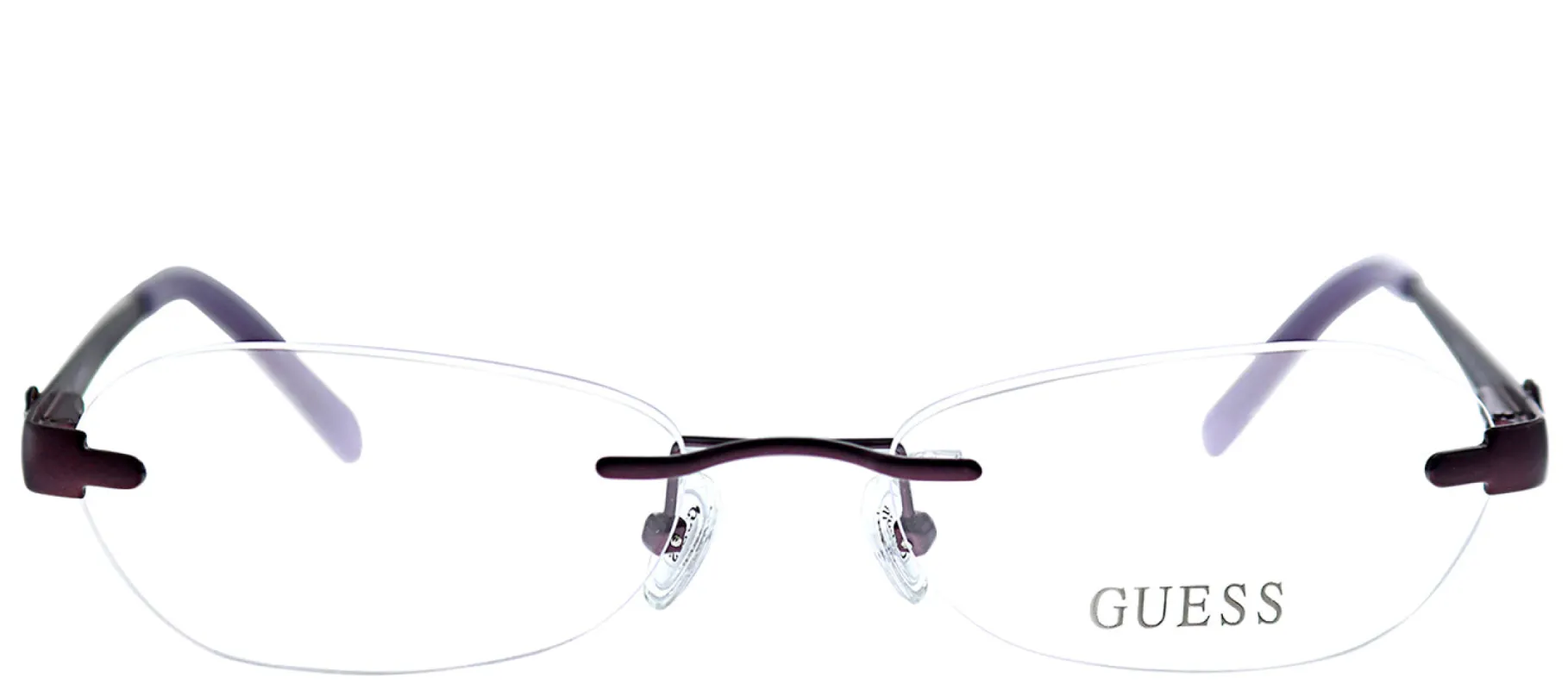 Guess GU 2338 PUR Rimless Metal Purple Eyeglasses with Demo Lens sold by Gaffos