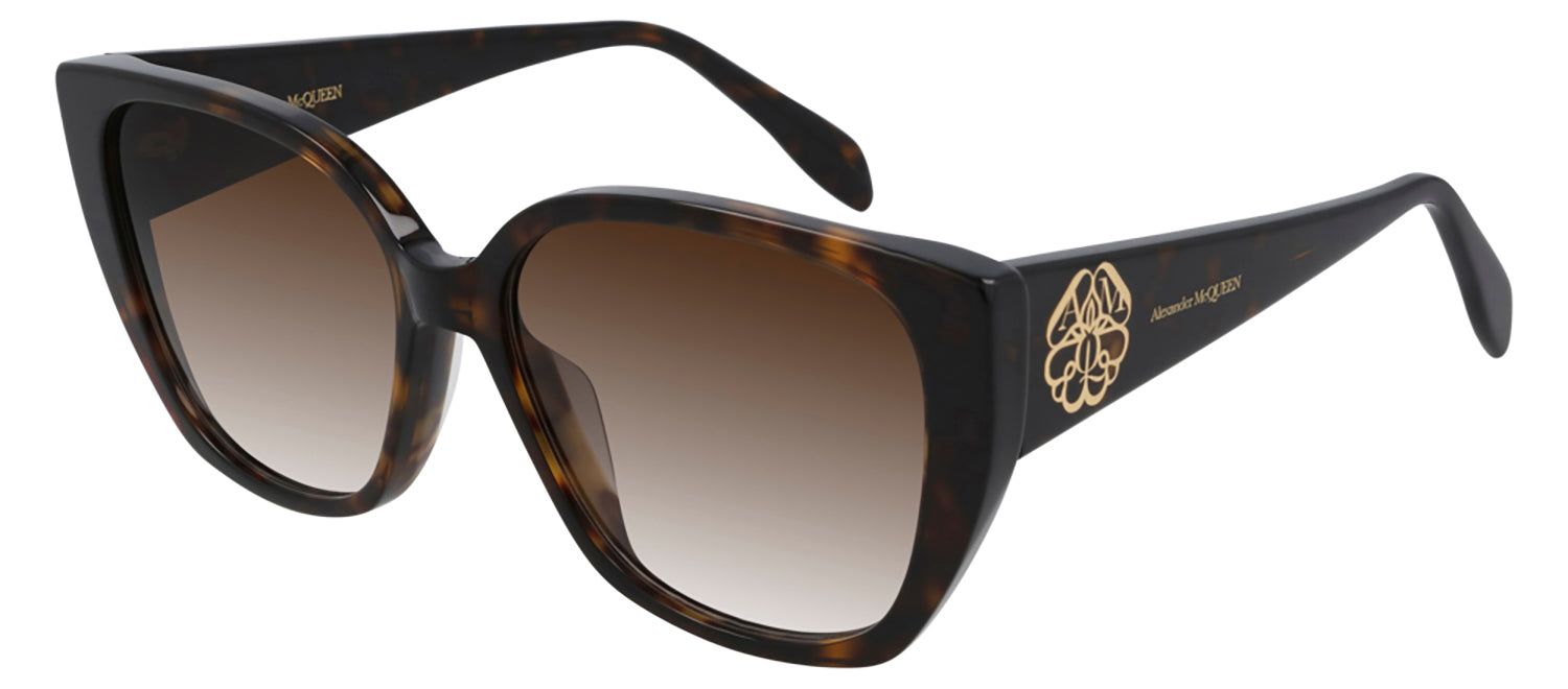 Alexander McQueen AM 284S 003 Butterfly Acetate Havana Sunglasses with Brown Gradient Lens sold by Gaffos product image thumbnail 2