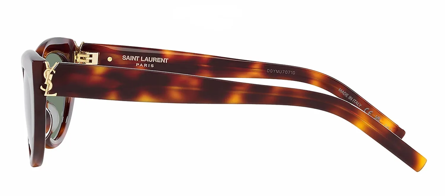 Saint Laurent MONOGRAM SL M115S 003 Cat-Eye Plastic Havana Sunglasses with Green Lens sold by Gaffos product image thumbnail 3