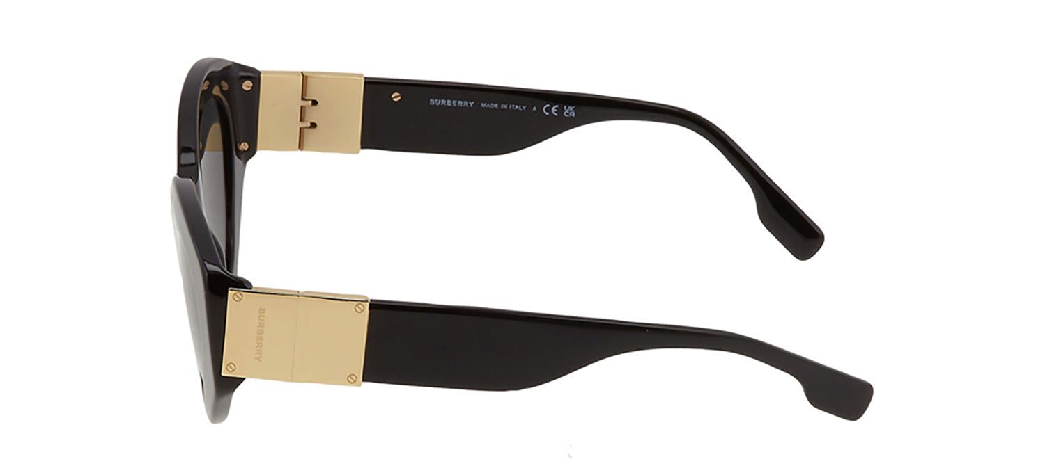 Burberry BE 4361 300187 Cat Eye Plastic Black Sunglasses with Dark Grey Solid Color Lens sold by Gaffos product image thumbnail 3