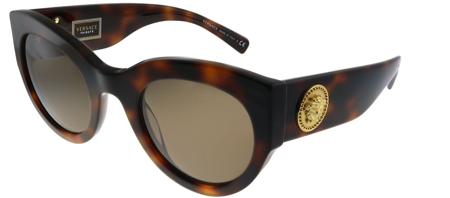 Versace VE 4353 521773 Cat-Eye Plastic Tortoise/ Havana Sunglasses with Brown Lens sold by Gaffos product image thumbnail 2