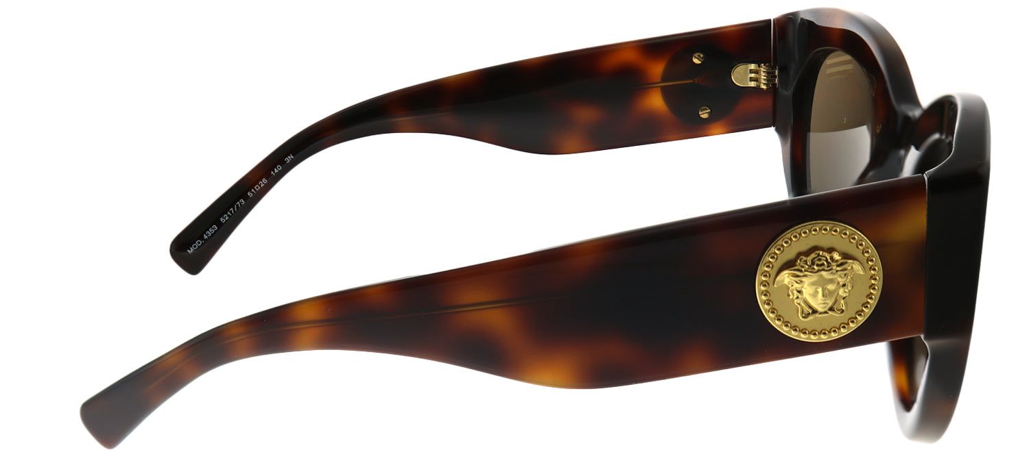 Versace VE 4353 521773 Cat-Eye Plastic Tortoise/ Havana Sunglasses with Brown Lens sold by Gaffos product image thumbnail 3