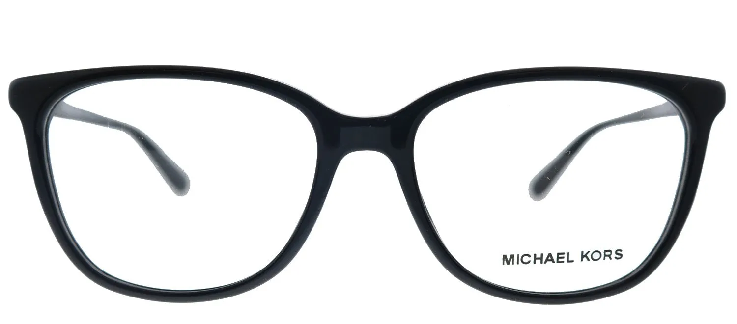 Michael Kors Santa Clara MK 4067U 3005 Square Plastic Black Eyeglasses with Demo Lens sold by Gaffos