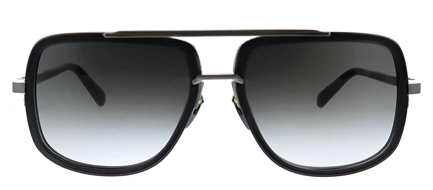 Dita DT DRX-2030 E-BLK-SLV Aviator Metal Black Sunglasses with Grey Gradient Lens sold by Gaffos