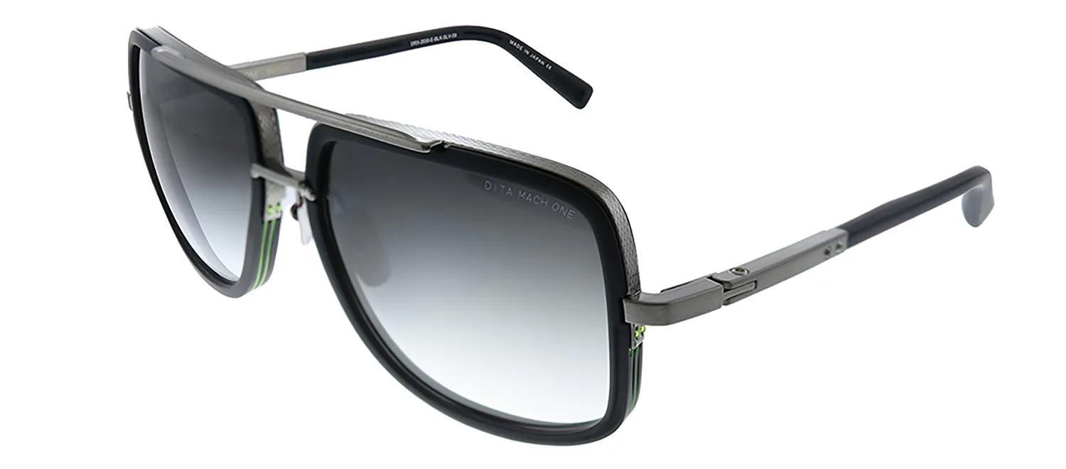 Dita DT DRX-2030 E-BLK-SLV Aviator Metal Black Sunglasses with Grey Gradient Lens sold by Gaffos product image thumbnail 2