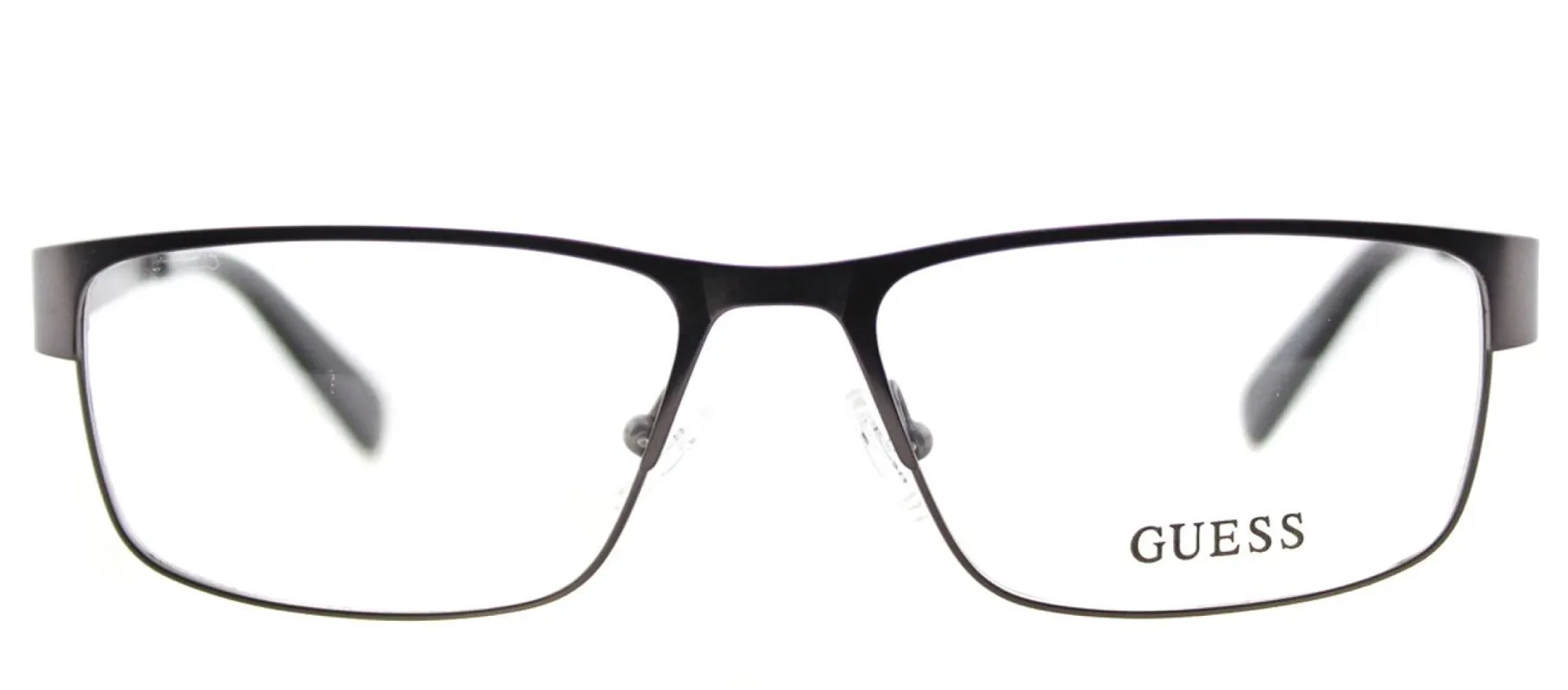 Guess GU 1770 GUN Rectangle Metal Ruthenium/ Gunmetal Eyeglasses with Demo Lens sold by Gaffos
