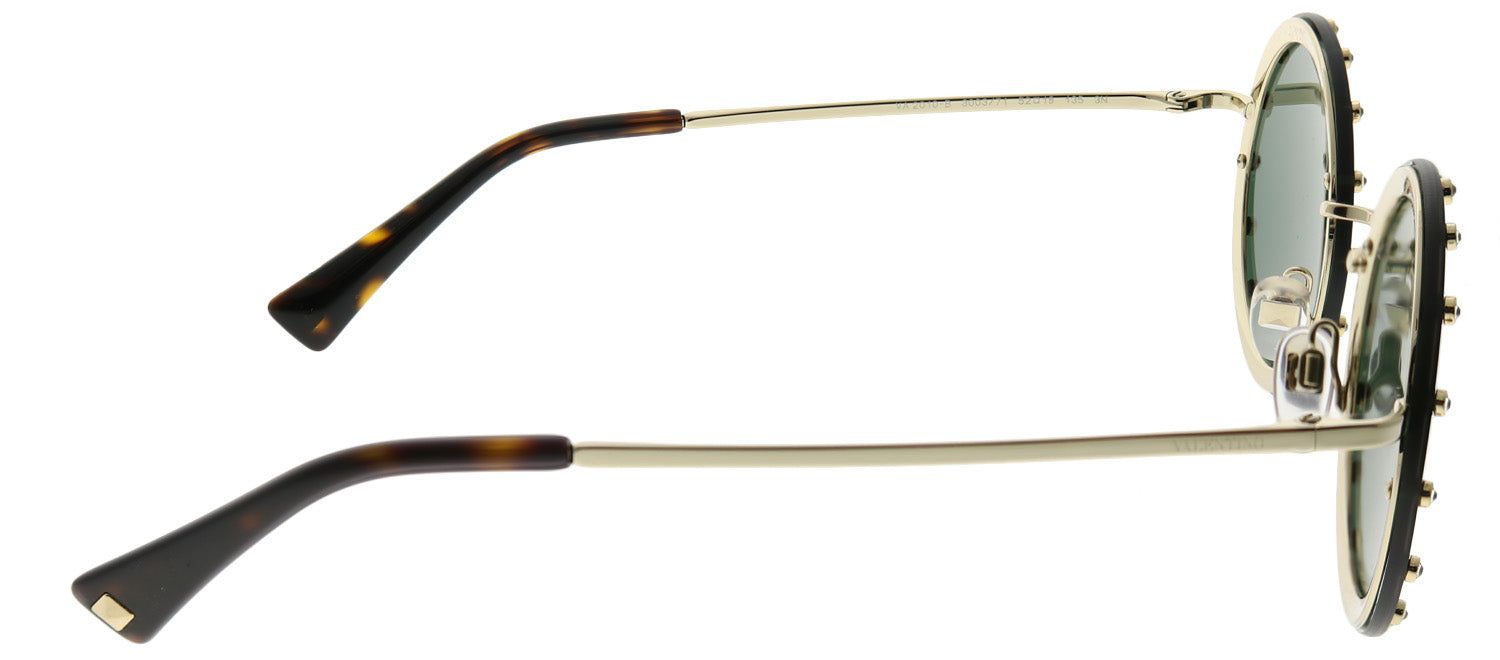 Valentino VA 2010B 300371 Round Metal Gold Sunglasses with Dark Green Lens sold by Gaffos product image thumbnail 3