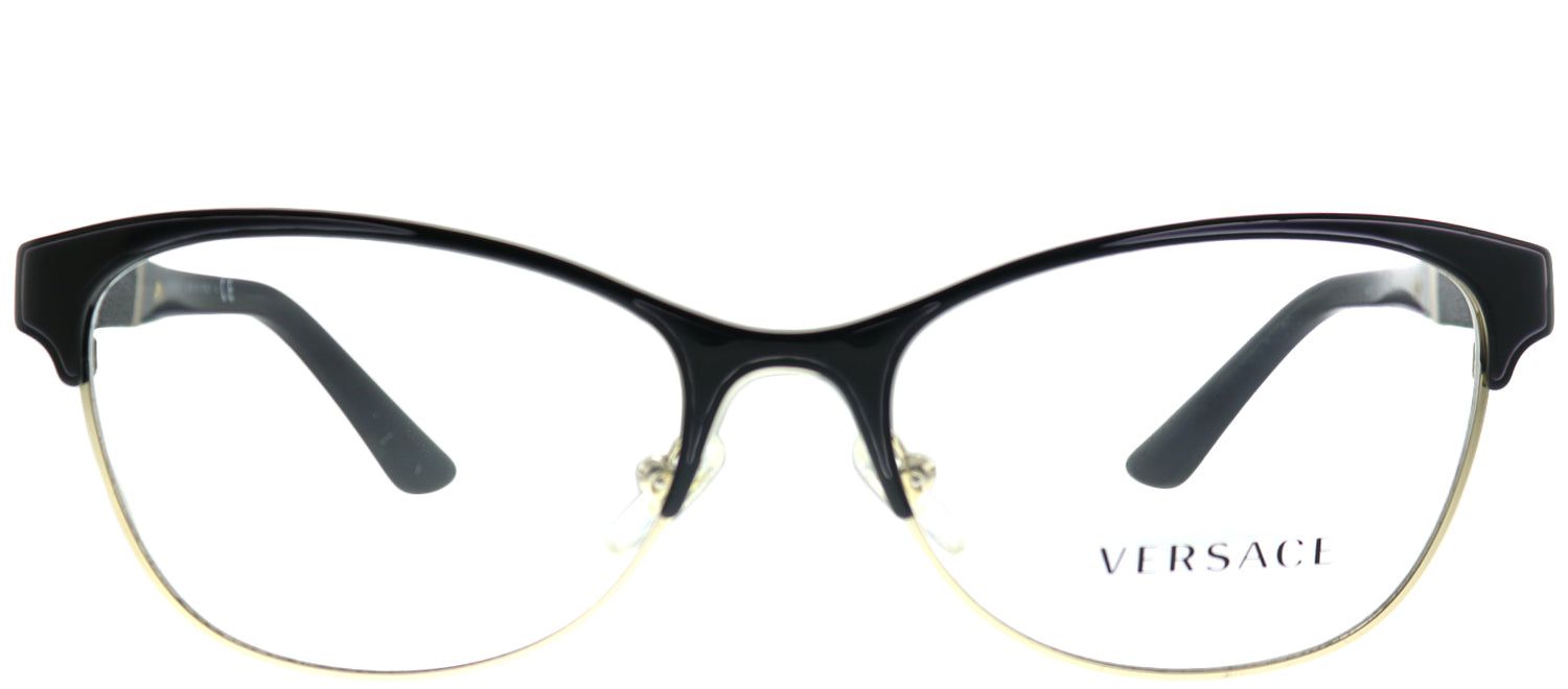 Versace VE 1233Q 1366 Cat-eye Metal Black Eyeglasses with Demo Lens sold by Gaffos