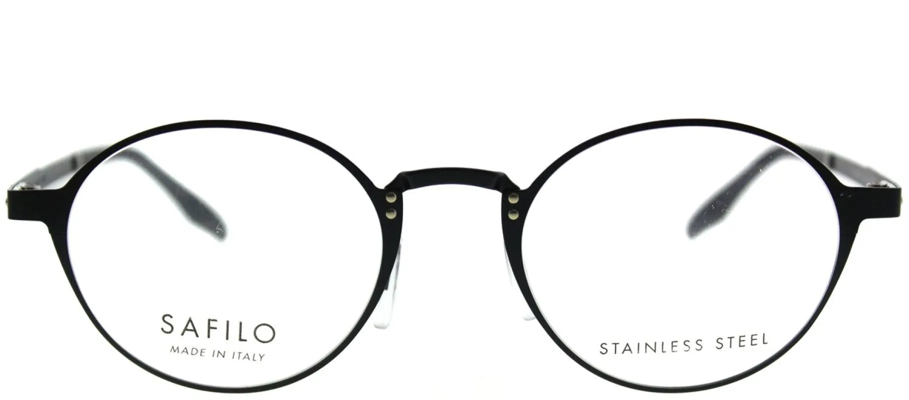 Safilo SA Canalino02 003 Round Metal Black Eyeglasses with Demo Lens sold by Gaffos