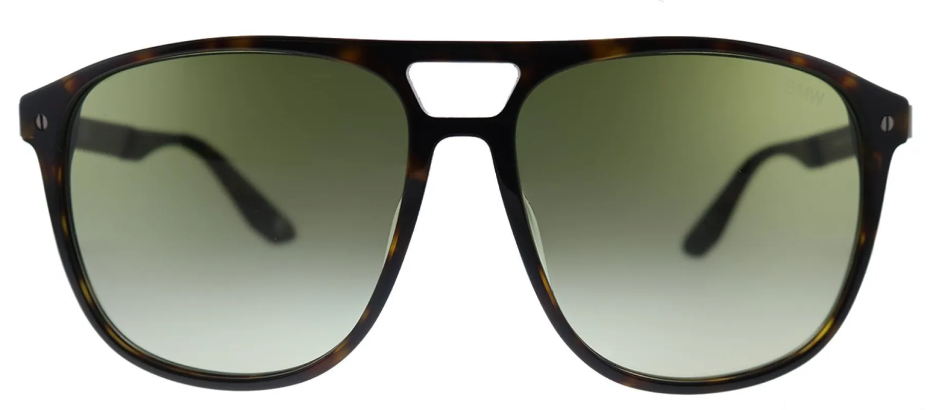 BMW BW 0001 52P Square Plastic Havana Sunglasses with Green Gradient Lens sold by Gaffos