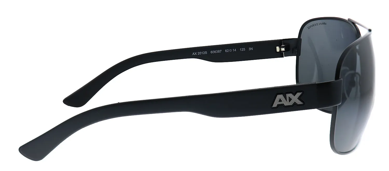 Armani Exchange AX 2012S 606387 Aviator Metal Black Sunglasses with Grey Lens sold by Gaffos product image thumbnail 3