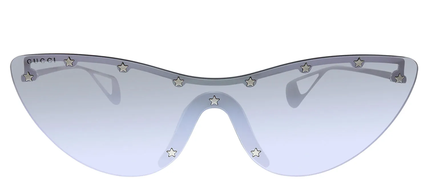 Gucci GG 666S 002 Cat-Eye Metal Silver Sunglasses with Silver Mirror Lens sold by Gaffos