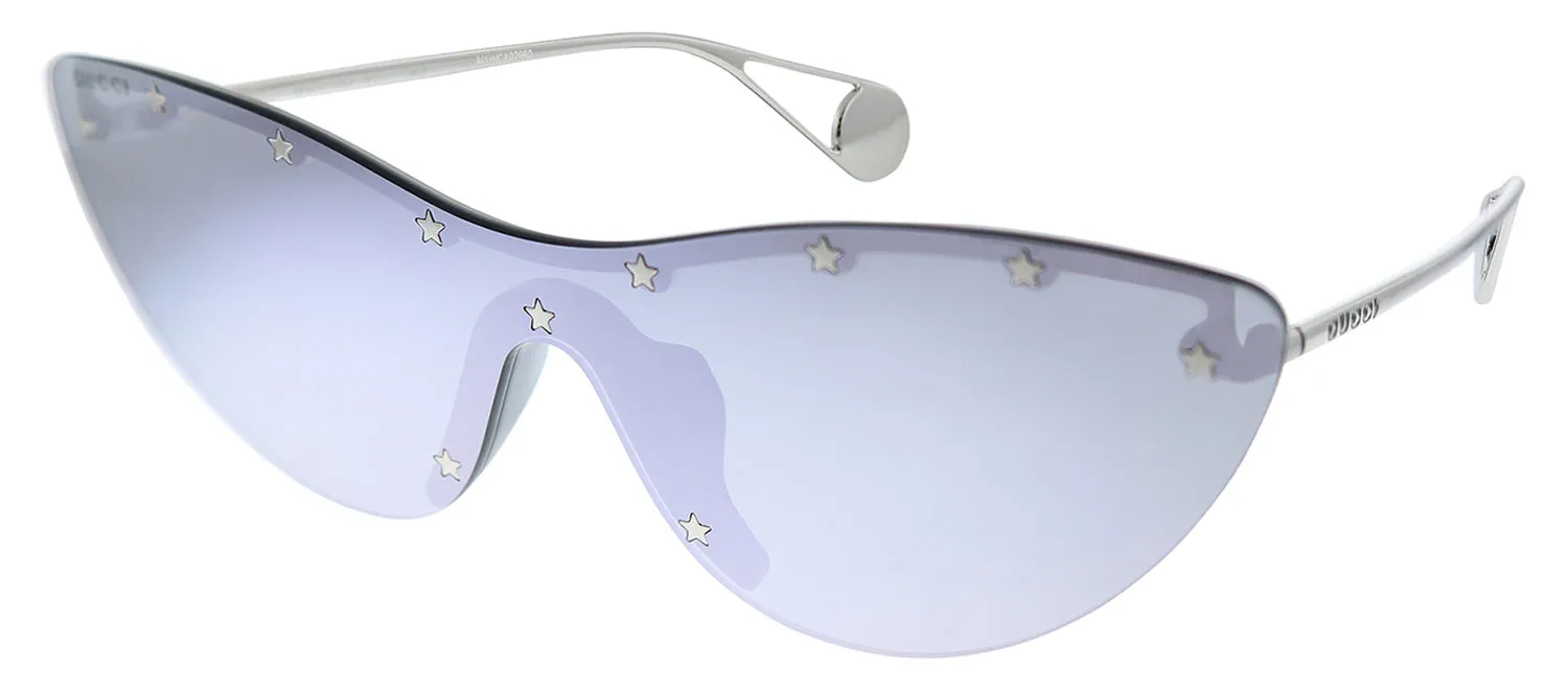 Gucci GG 666S 002 Cat-Eye Metal Silver Sunglasses with Silver Mirror Lens sold by Gaffos product image thumbnail 2