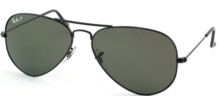 Ray-Ban RB 3025 002/58 Aviator Metal Black Sunglasses with Green Polarized Lens sold by Gaffos product image thumbnail 2