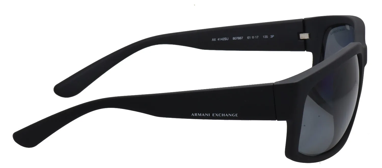 Armani Exchange AX 4142S 807887 Rectangle Plastic Black Sunglasses with Grey Polarized Lens sold by Gaffos product image thumbnail 5