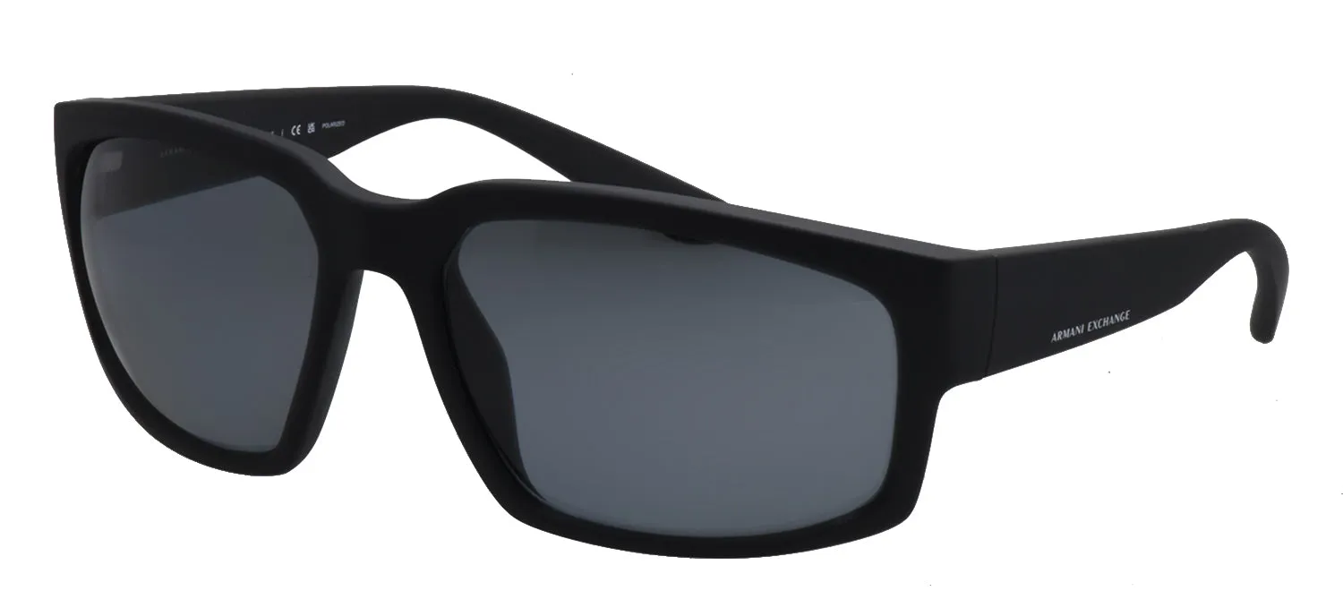 Armani Exchange AX 4142S 807887 Rectangle Plastic Black Sunglasses with Grey Polarized Lens sold by Gaffos product image thumbnail 2